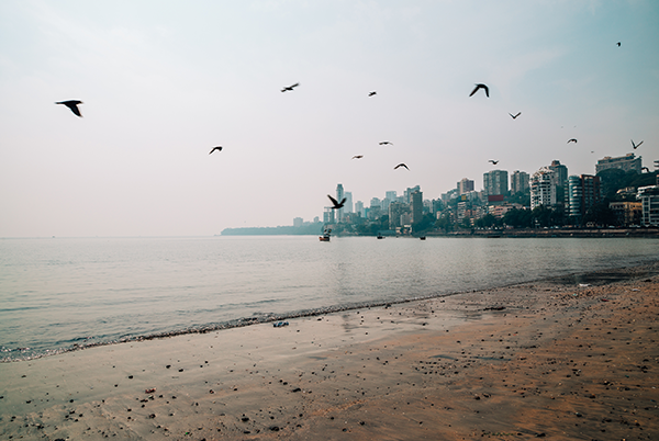 Vibrant Chowpatty Beach nearby Haji Ali Dargah, Mumbai