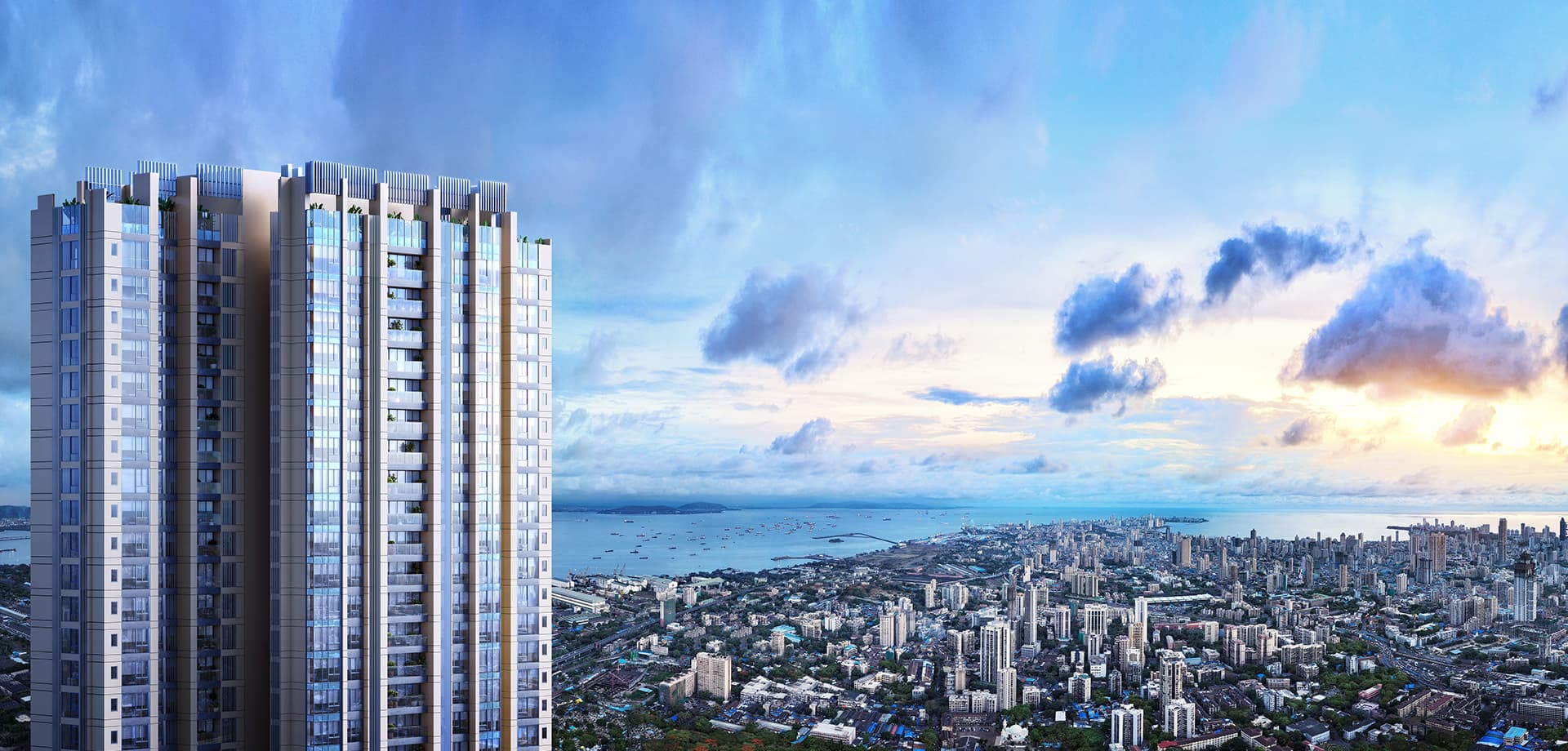 Stunning view from Piramal Aranya's luxury apartments, capturing the nearby area in Mumbai.