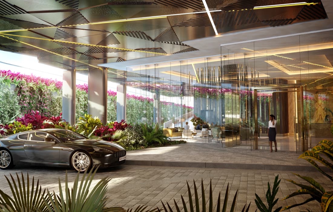 Piramal Aranya's exterior showcases a stunning day elevation view from the luxurious apartments