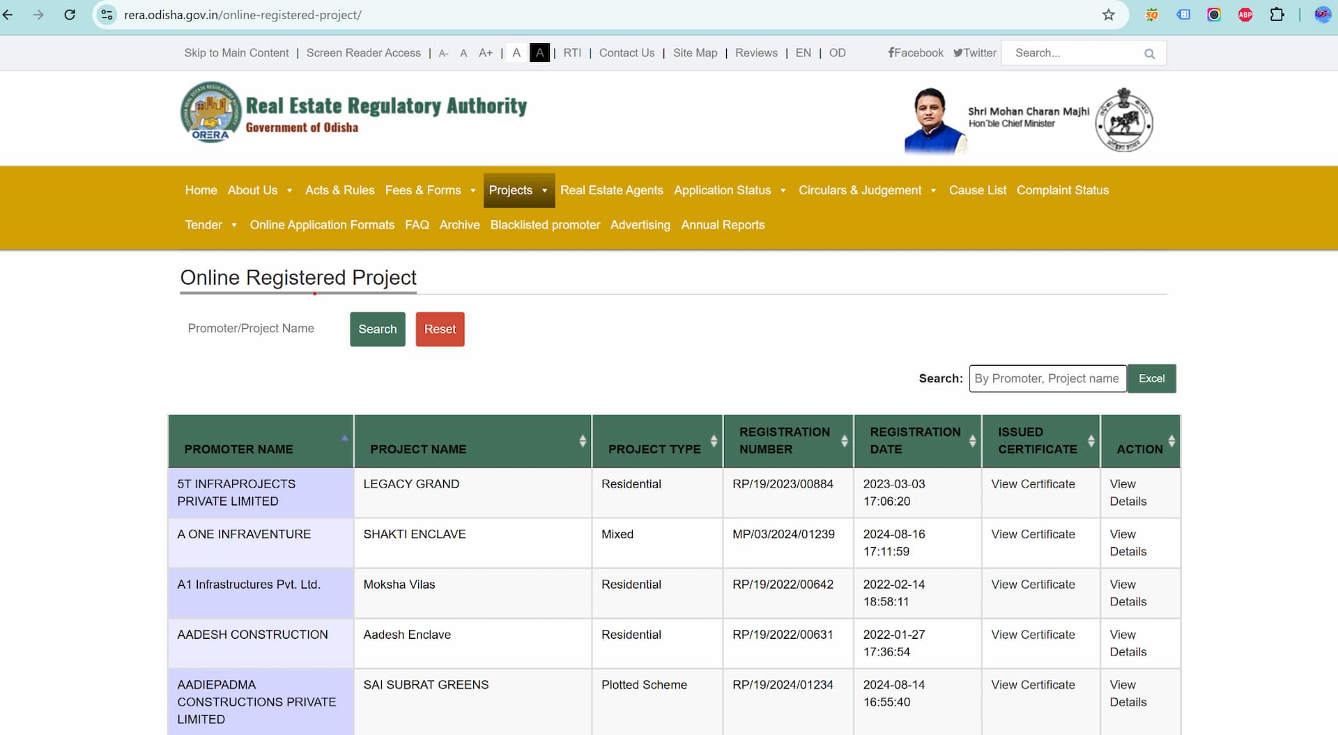 Odisha RERA Project