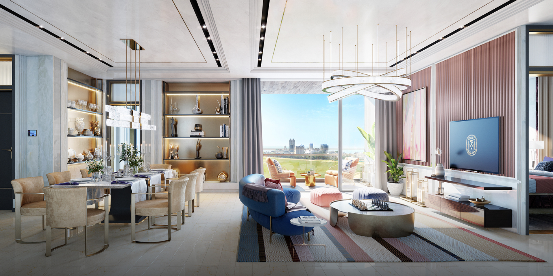 Piramal Mahalaxmi homes in South Mumbai with racecourse view from the living area
